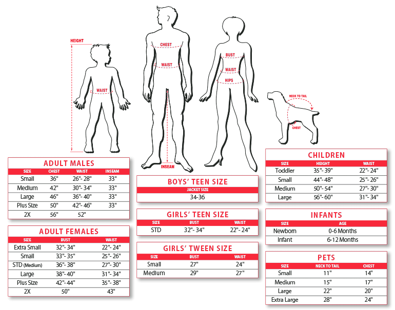 Patra Size Chart