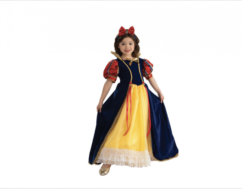 Rubies Enchanted Princess Snow White Deluxe Yellow Polyester Gown Costume 881373