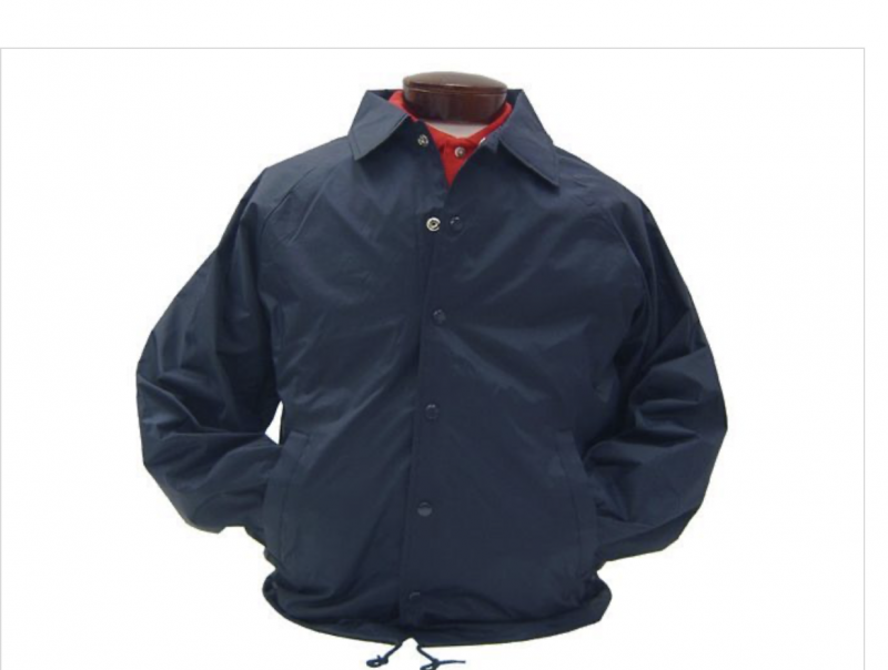 Image 2 of Auburn Kasha Lined Nylon Coach Jacket, Adult Solid Red,Blue,Black,Green L-4XL