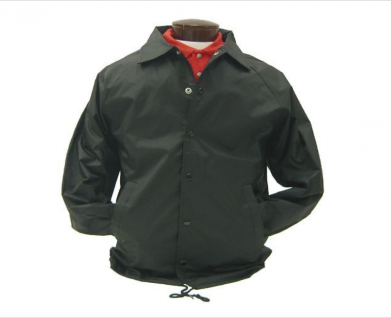 Image 5 of Auburn Kasha Lined Nylon Coach Jacket, Adult Solid Red,Blue,Black,Green L-4XL