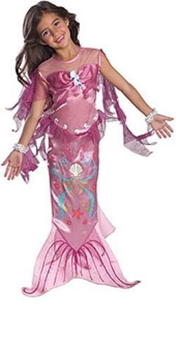 Image 0 of Precious Pink Mermaid Ariel Disney Princess Dress-up Girl Costume, Rubies 882720
