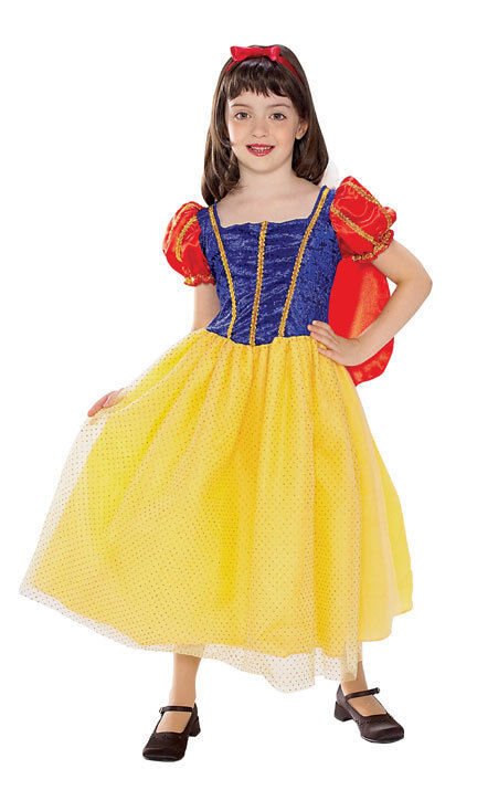 Rubies Snow White Cottage Princess Costume Sparkly Tulle Tutu Skirt/Red Cape - Y
