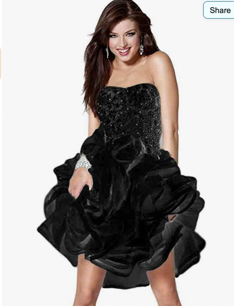 Image 2 of Jovani Women's Gorgeous Strapless Beaded Formal/Prom Dress 6 Black