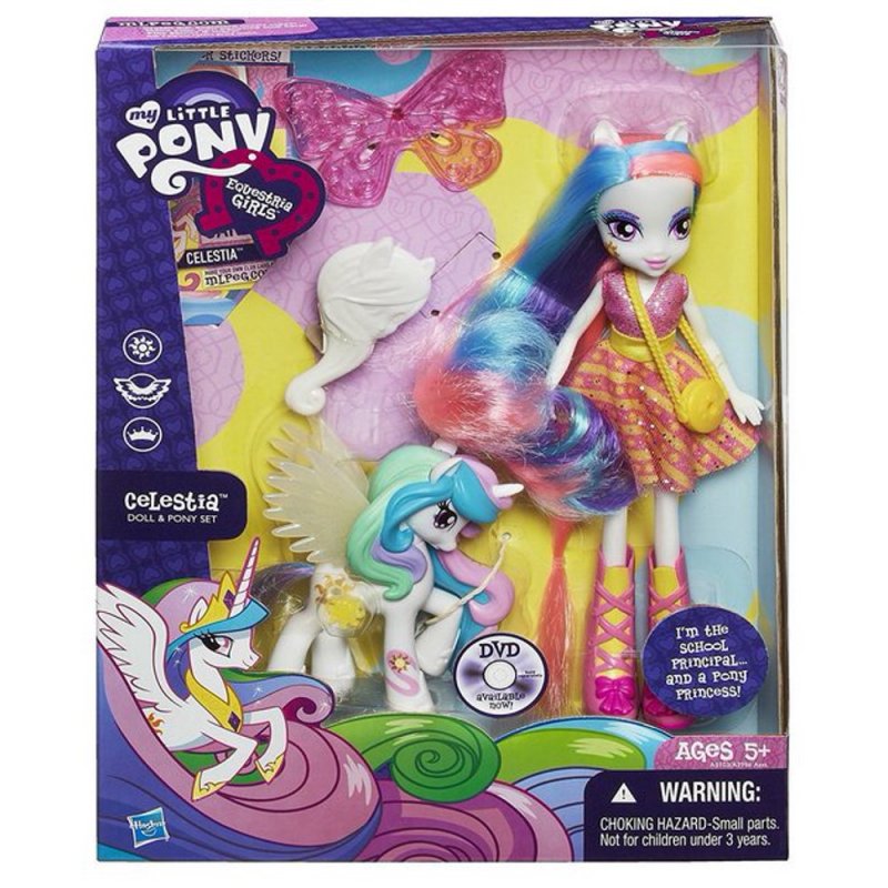 Image 1 of My Little Pony Equestria Girls Celestia Doll and Pony Set