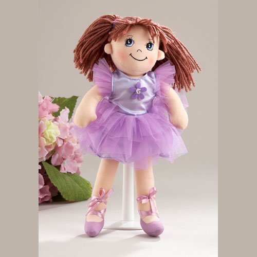 Adorable Apple Dumplin' Cloth 14 Doll by Delton - Purple Ballerina