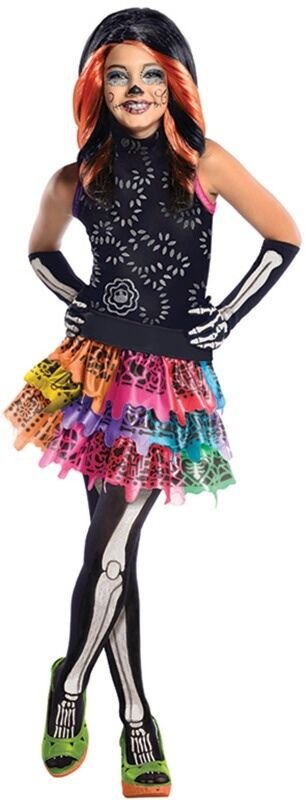 Image 0 of Posh Fashionista Monster High Skelita Calaveras Girl Costume and Wig, S