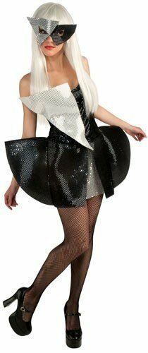 Lady Gaga Black Sequin Dress Teen Costume, Small