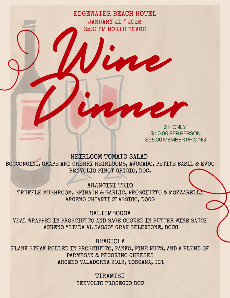 Wine Pairing Dinner - January 21, 2026