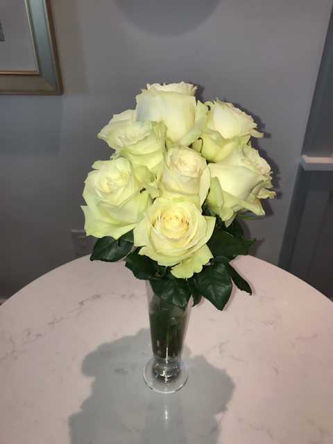 Half a Dozen White Roses