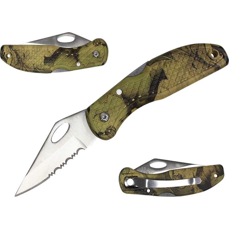 SK7473C - MAXAM® 4'' Lockback Knife with camo handle