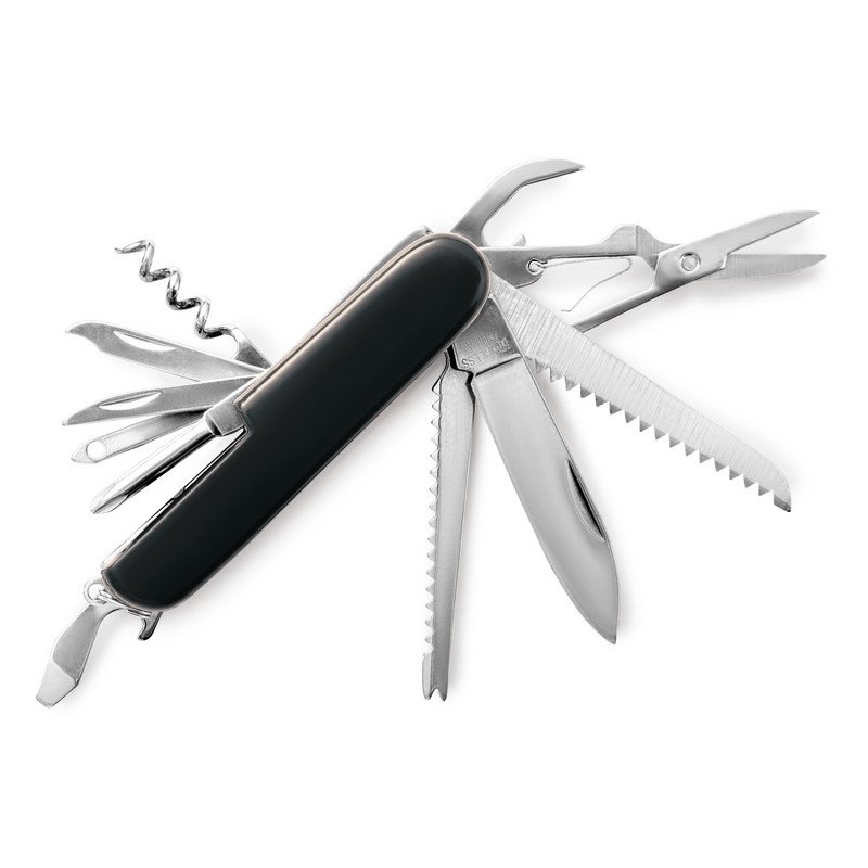 SKRC13BLK     Maxam® Multi-Function Knife with Black Leymar Handle
