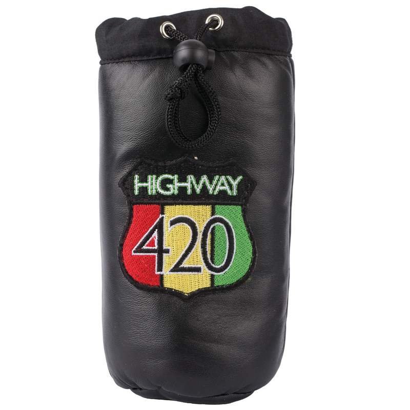 LULPIPE     Highway 420 Genuine Leather Pipe Storage Bag
