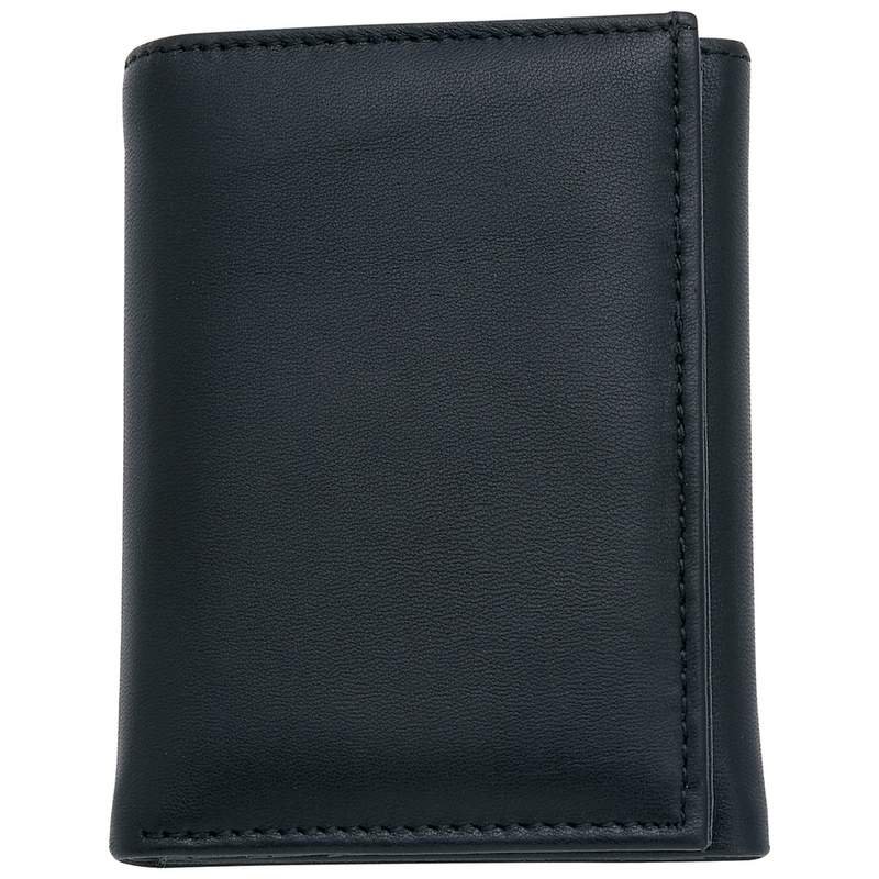 LULWAL23    Embassy™ Men's Solid Genuine Leather Tri-Fold Wallet