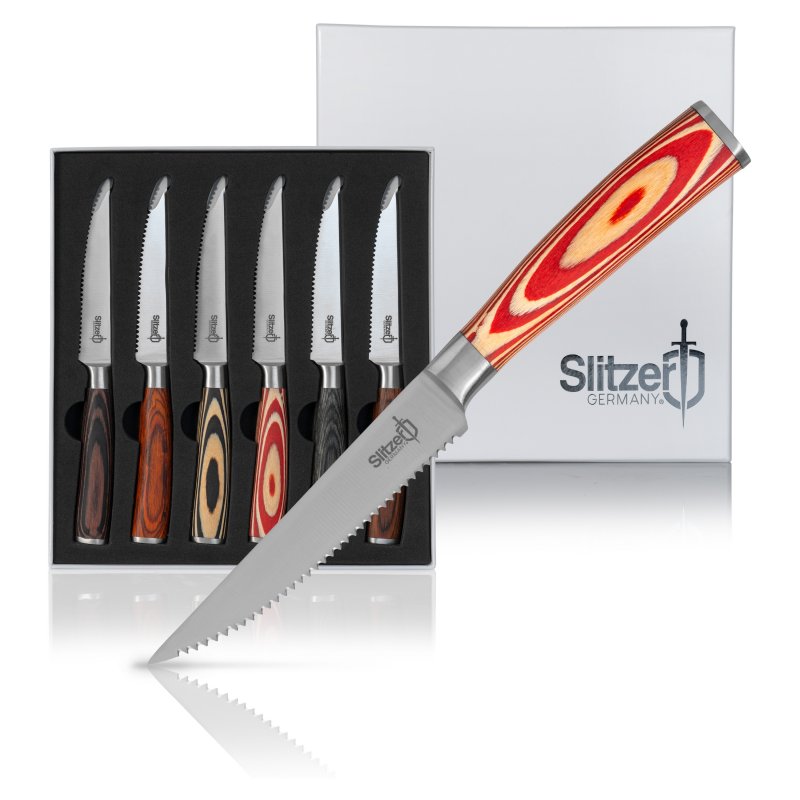 CTSZ6PW    Maxam Slitzer Germany 6-Piece 9 Steak Knives Set 