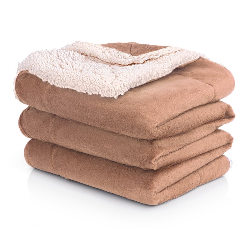 DAL-SHP-8000- Fleur De Lune Faux Micro Mink Sherpa Throw Blanket