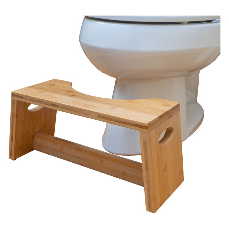 HHCS  Maxam Cool Stool Natural Potty Toilet Accessory, Bamboo