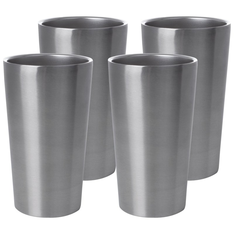 KTUMB4    Maxam Stainless-Steel 4-piece Double Wall 13 oz. Tumbler Set