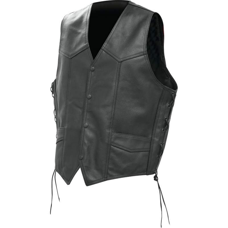 BKVSLBM    Rocky Mountain Hides™ Solid Genuine Buffalo Leather Vest
