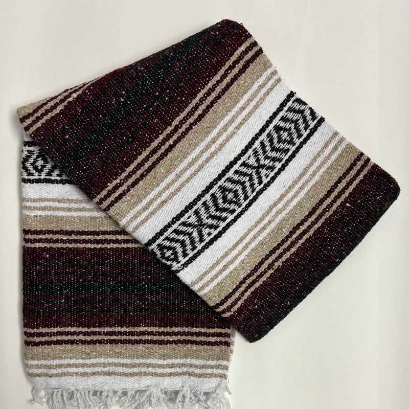 GFMBLWINETN    Handwoven Mexican Blanket  72 x 48 Inches