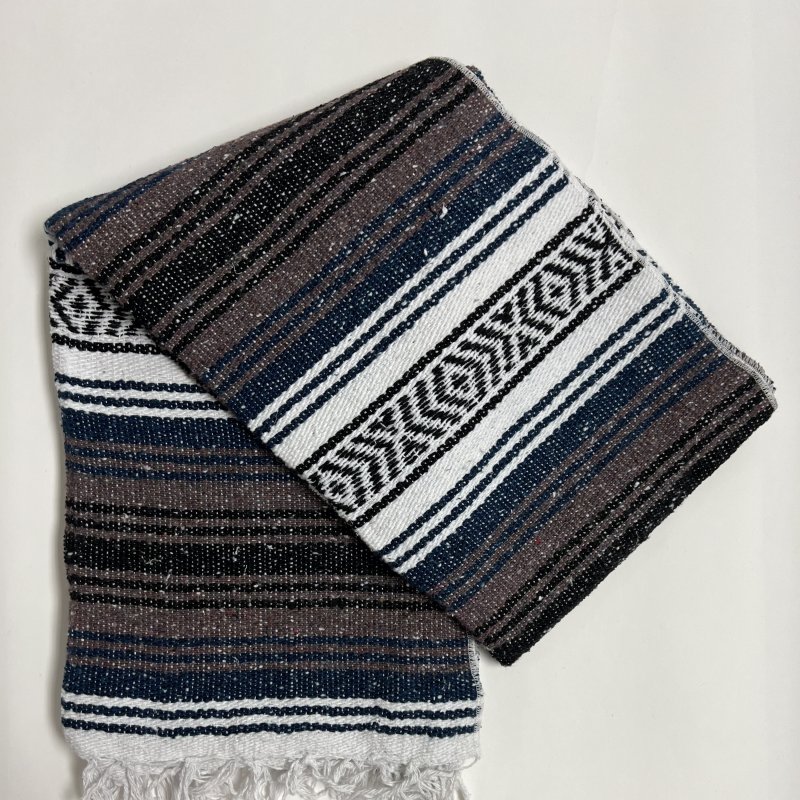 GFMBLSTEEL  Handwoven Mexican Blanket