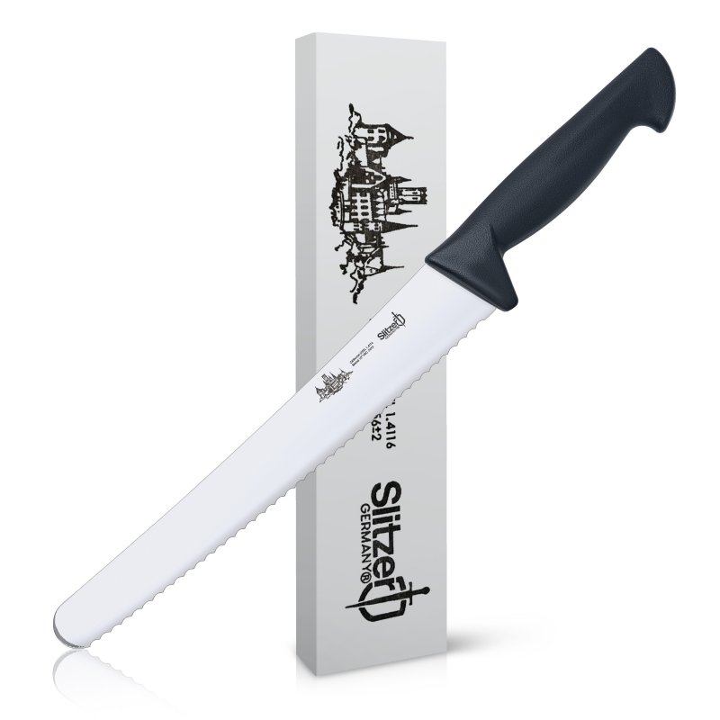 CTSZBR    Slitzer Germany 10 Bread Knife, Black Handle
