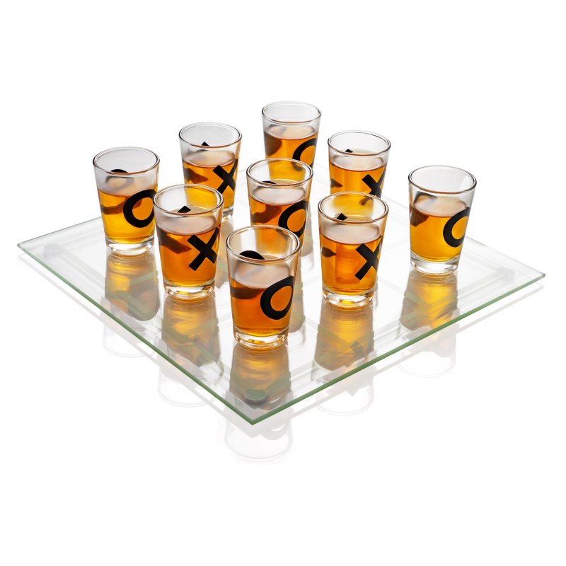 SPTTT    Maxam Shot Glass Tic Tac Toe Set 
