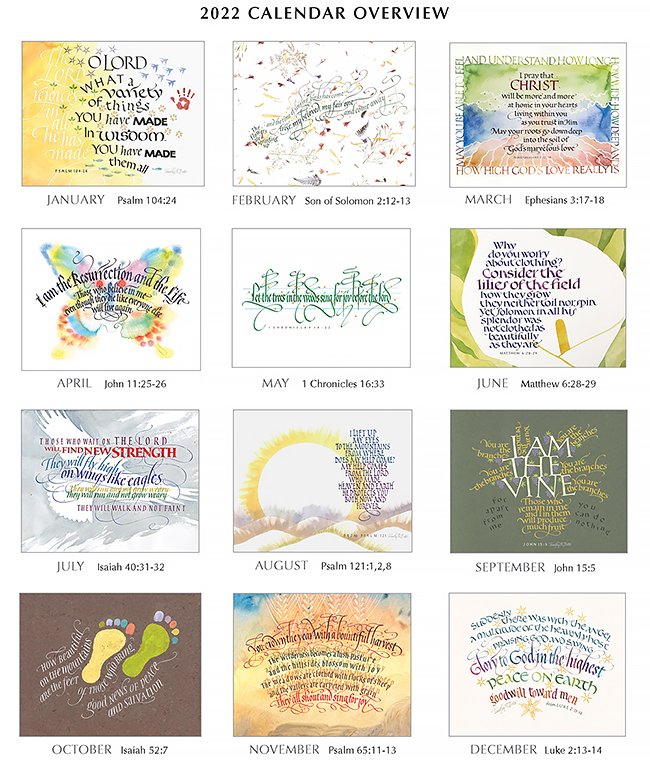Tim Botts 2022 Calendar All Things Bright & Beautiful