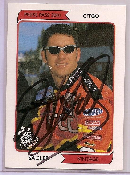 Elliot Sadler signed autographed nascar card