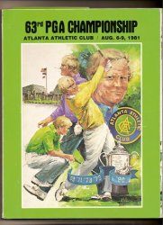 1981 PGA Championship Golf Program Atlanta Larry Nelson Winner