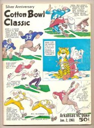 1961 Cotton Bowl Game program Duke Arkansas