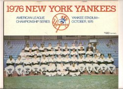 1976 ALCS Championship program Royals @ Yankees
