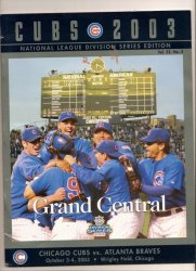 2003 NLDS Game Program Cubs Braves
