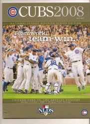 2008 NLDS Program Dodgers Cubs