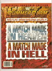 wwf 1991 Summerslam Official Program PPV WWE