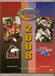 2008 Independence bowl Game Program NIU LA Tech