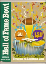 1989 Hall Of Fame Bowl Game Program Syracuse Louisiana State