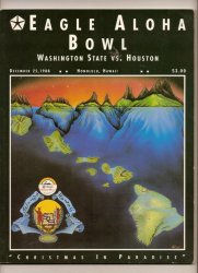 1988 Aloha Bowl Game Program Washington State Houston