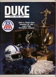 1989 All American Bowl Duke Media Guide