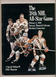 1986 NHL All Star Game Program Hartford