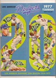 1977 Los Angeles Dodgers Official Yearbook MLB Baseball