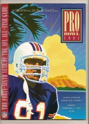 1991 NFL Pro Bowl Game Program All Star NFC AFC