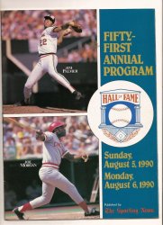 1990 51st Baseball Hall Of Fame Induction Program