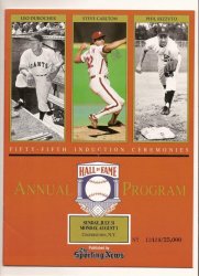 1994 55th Baseball Hall Of Fame Induction Program