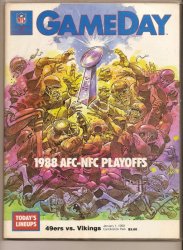 1988 NFL Playoffs Program 49ers Vikings