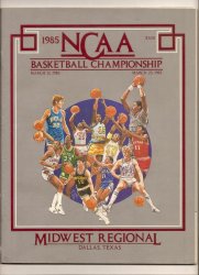 1985 NCAA Championship Tournament Midwest Regional Program Dallas Texas Oklahoma