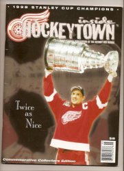 1998 NHL Stanley Cup Champions Detroit Red wings Commemoratvie Program