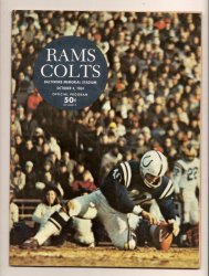1964 NFL Game Program Rams @ Colts 10/4