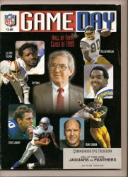 1995 NFL Game Day Program Hall Of Fame Game