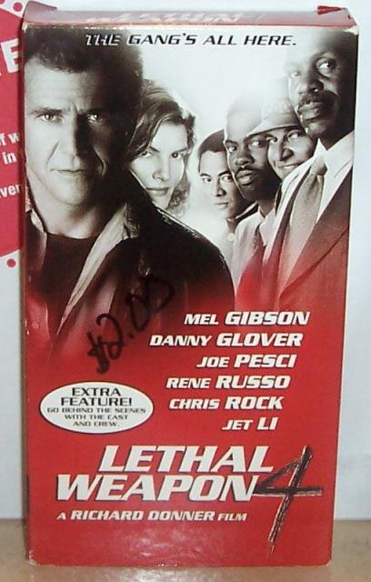 Image 0 of Leathal Weapon 4 Video Tape Mel Gibson Danny Glover Joe Pesci Chris Rock Jet Li
