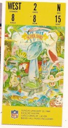 Super Bowl 18 XVIII NFL Ticket Stub Raiders Redskins